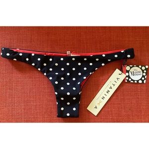 New with tags Vitamin A Polka Dot bikini bottoms